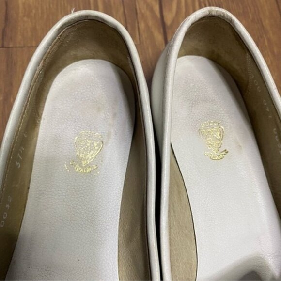 Gucci‎ White Loafer Flat Women Size 37.5 - Picture 6 of 13